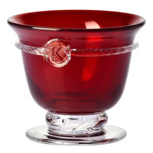 Kryształowa salaterka na nodze HERITAGE Rubin 17,6 cm