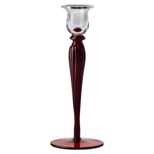 Kryształowy świecznik na wysoką świecę HERITAGE Rubin 25 cm