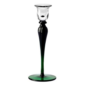 Kryształowy świecznik na wysoką świecę HERITAGE Szmaragd 25 cm