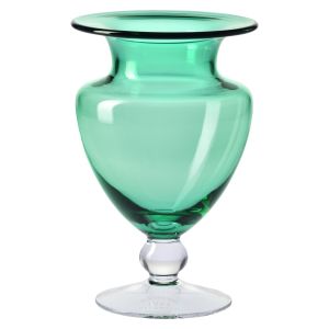 Kryształowy wazon na nodze HERITAGE Szmaragd 26 cm