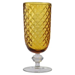 Kryształowy wazon na nodze HERITAGE Bursztyn 26,5 cm