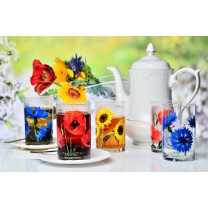 Szklanki BLOOM „Kwiaty polskie” (6 szt.)