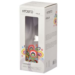 Karafka ze wzorem łowickim FOLK 900 ml