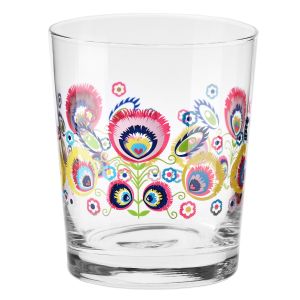 Szklanki ze wzorem łowickim FOLK 250 ml (6 szt.)