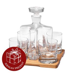 Komplet do whisky z dębową tacą Sterling OAK (5 el.)