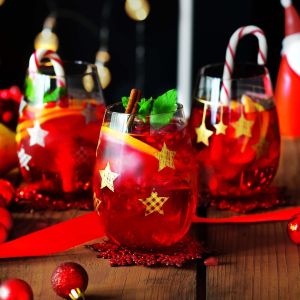 Szklanki STAR gwiazdki złote