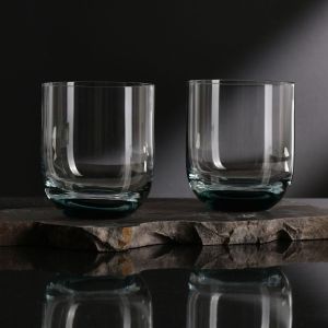 Niskie szklanki GEMSTONE SUNSET Akwamaryn