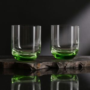 Niskie szklanki GEMSTONE SUNSET Szmaragd