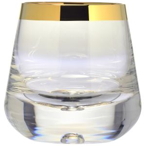 Kryształowe szklanki GEMSTONE ze złotym paskiem
