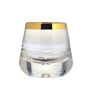 Kryształowe szklanki GEMSTONE ze złotym paskiem