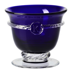 Kryształowa salaterka na nodze HERITAGE Kobalt 17,6 cm