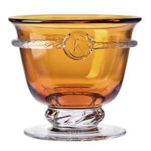 Kryształowa salaterka na nodze HERITAGE Bursztyn 17,6 cm