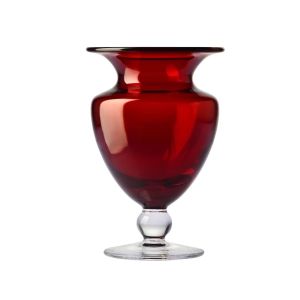 Kryształowy wazon na nodze HERITAGE Rubin 26 cm