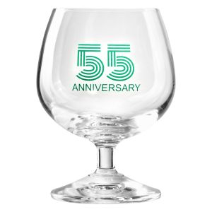 Zdobiony kieliszek z napisem 55 ANNIVERSARY, 55 ROCZNICA 230 ml