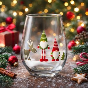 Świąteczne szklanki do wody CHRISTMAS COLLECTION Krasnale