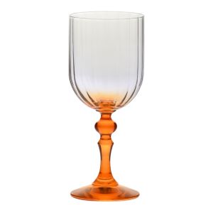 Cieniowane kieliszki do wina BUBBLE z pomarańczową nóżką 300 ml