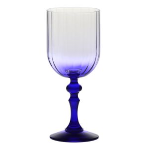 Cieniowane kieliszki do wina BUBBLE z granatową nóżką 300 ml