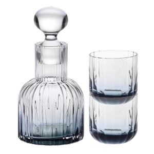 Karafka Marszałkowska z 2 szklankami  do wody GEMSTONE Akwamaryn