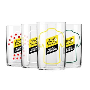 Zestaw 4 zdobionych szklanek Polka 250 ml Tour de France