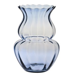 Oryginalny wazon ryflowany 39cm niebieski