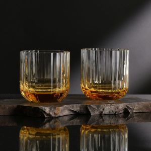 Marszałkowskie szklanki do wody GEMSTONE Bursztyn