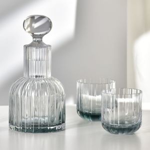 Karafka Marszałkowska z 2 szklankami  do wody GEMSTONE Akwamaryn