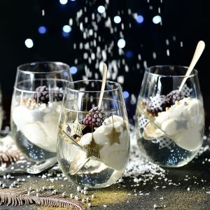 Szklanki STAR gwiazdki srebrne