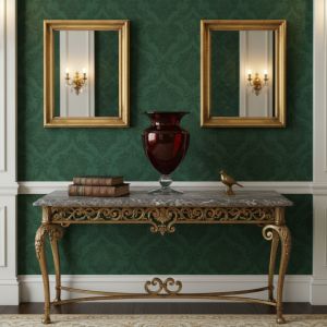 Kryształowy wazon na nodze HERITAGE Rubin 26 cm