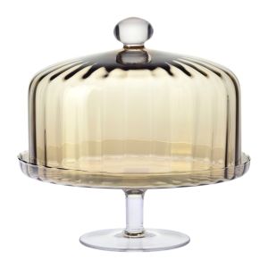 Patera z  kloszem BALLERINA Bronzyt 31,5 cm