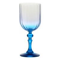 Cieniowane kieliszki do wina BUBBLE z niebieską nóżką 300 ml