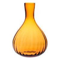 Duży bursztynowy wazon butelka z optykiem 47 cm