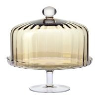 Patera z  kloszem BALLERINA Bronzyt 31,5 cm