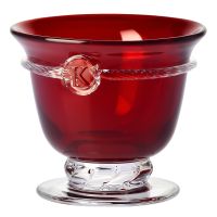 Kryształowa salaterka na nodze HERITAGE Rubin 17,6 cm