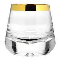 Kryształowe szklanki GEMSTONE ze złotym paskiem