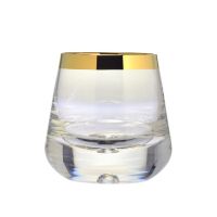 Kryształowe szklanki GEMSTONE ze złotym paskiem