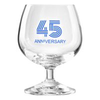 Zdobiony kieliszek z napisem 45 ANNIVERSARY, 45 ROCZNICA 230 ml