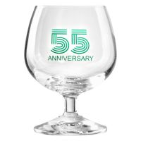 Zdobiony kieliszek z napisem 55 ANNIVERSARY, 55 ROCZNICA 230 ml