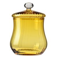 Kryształowy pojemnik z pokrywą HERITAGE Bursztyn 30 cm