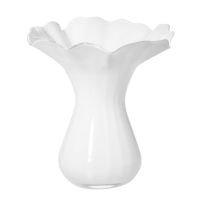 Biały wazon z falbaną 28 cm