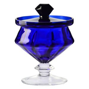 Kryształowa cukiernica HERITAGE Kobalt 17 cm