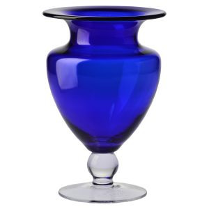 Kryształowy wazon na nodze HERITAGE Kobalt 26 cm