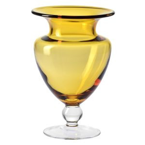 Kryształowy wazon na nodze HERITAGE Bursztyn 26 cm