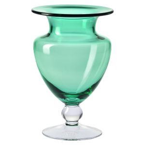 Kryształowy wazon na nodze HERITAGE Szmaragd 26 cm