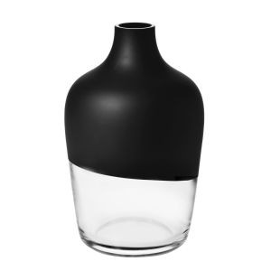 Malowany czarny wazon Fashion 25 cm