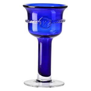 Kryształowy świecznik HERITAGE Kobalt 25 cm