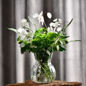 Ryflowany świecznik / wazon 19 cm