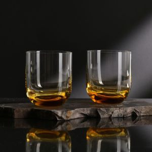 Niskie szklanki GEMSTONE SUNSET Bursztyn