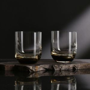 Niskie szklanki GEMSTONE SUNSET Kwarc Dymny