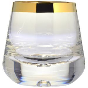 Kryształowe szklanki GEMSTONE ze złotym paskiem