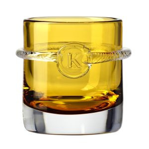 Niskie kryształowe szklanki HERITAGE Bursztyn